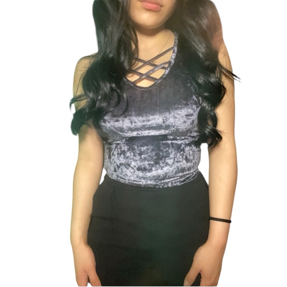 velvet purple tank top